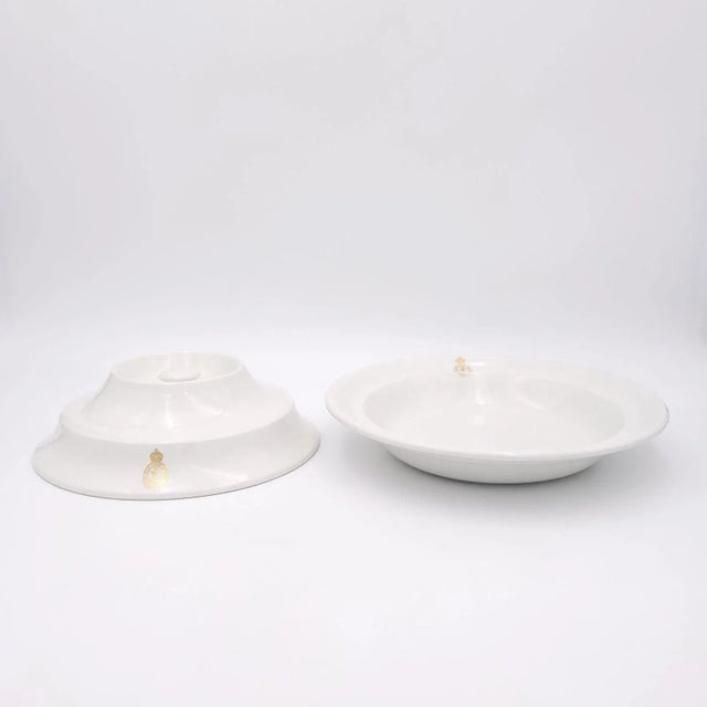 One of Four Covered Armorial Dishes, England Circa 1953. Four Available, Priced Separately For Sale - Image 4 of 9