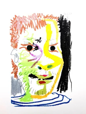 Le Goût de Bonheur: one plate - Colorful Portrait 1970