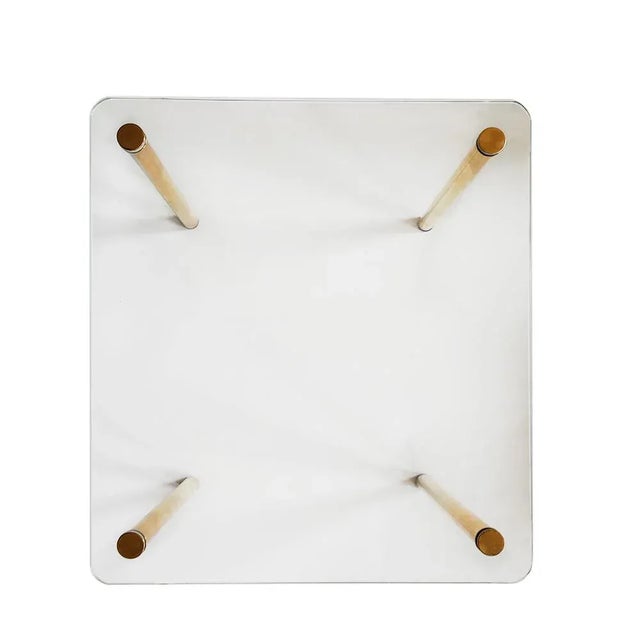 1960s Mid-Century Italian Brass & Glass Side Table For Sale - Image 5 of 6