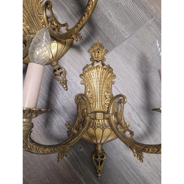 Louis XVI Bronze Wall Lights, Set of 2 For Sale - Image 4 of 10