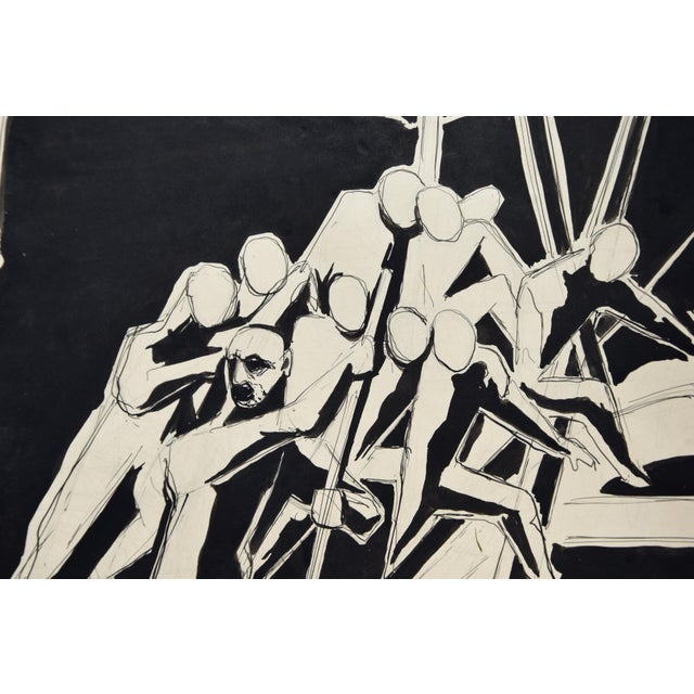 Egbert Bruckner, In the Shadow of Tomorrow (The Last Act), 1948, Ink Drawing For Sale - Image 9 of 14