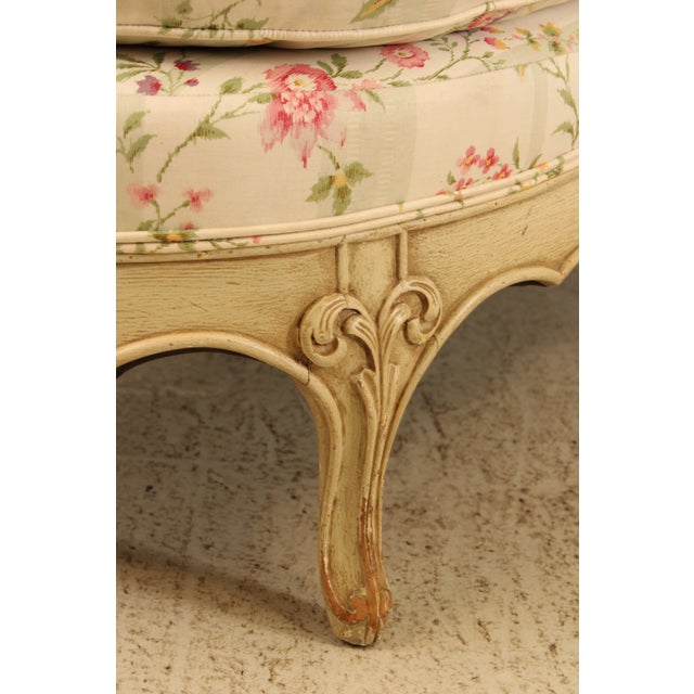 Vintage French Louis XV Style Down Seat Chaise Lounge For Sale - Image 13 of 16