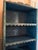 Early 20th Century Antique Primitive Blue Painted Open Cupboard With Scalloped Shelves – 80”h For Sale - Image 5 of 8