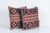 Mid-Century Modern Turkish Carpet Rug Cushion Cover - a Pair 20'' X 20'' For Sale - Image 3 of 4