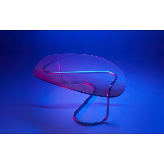 Metal Ellipse Aquarelle Coffee Table by Jennifer Midoz For Sale - Image 7 of 8