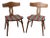 Henning Kjaernulf Attributed Oak and Wood Dining Chairs - A Pair For Sale