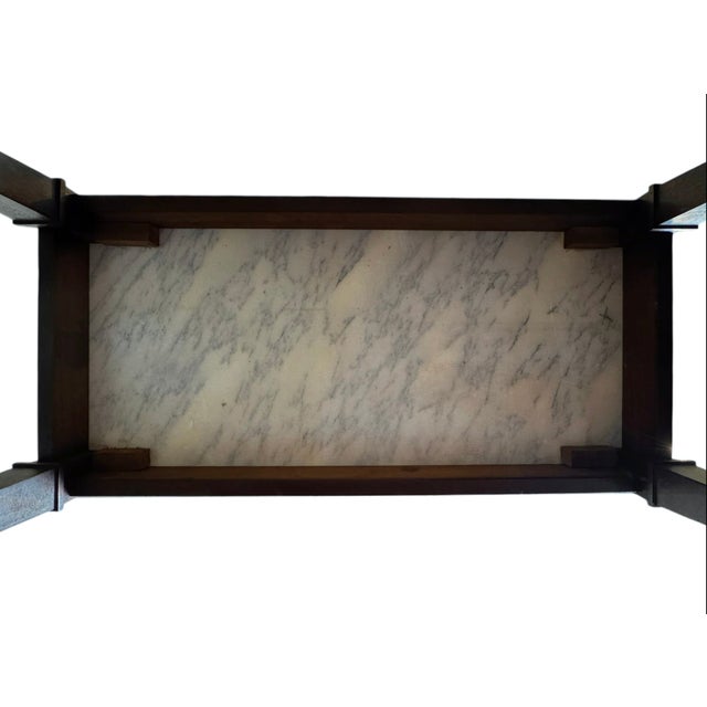 Early 20th C. French Mahogany Neoclassical & Marble Coffee Table For Sale - Image 11 of 18