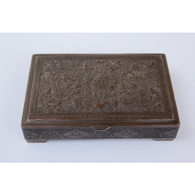 Silver Oriental Silver Cigarette Box, 1910s For Sale - Image 8 of 18