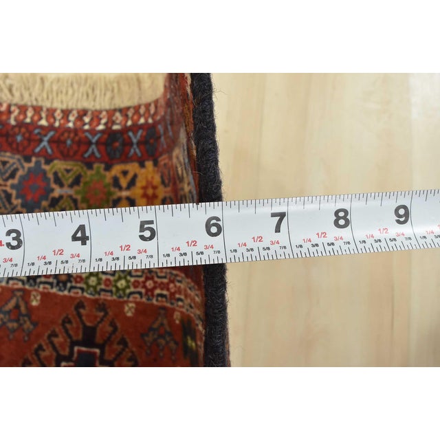 Yalameh Rug 5' X 6'6'' Multicolor Wool Vintage Tribal Hand-Knotted Carpet For Sale - Image 11 of 12