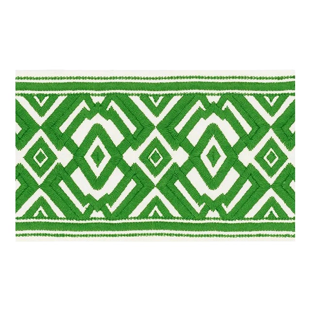 Sample - Schumacher Avalon Tape in Green For Sale