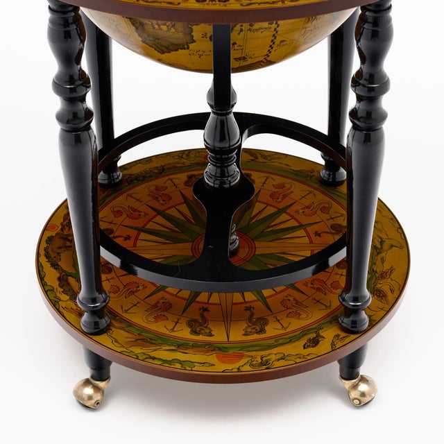 1950s Italian Mid-Century Globe Bar Cart, Circa 1950 For Sale - Image 5 of 9