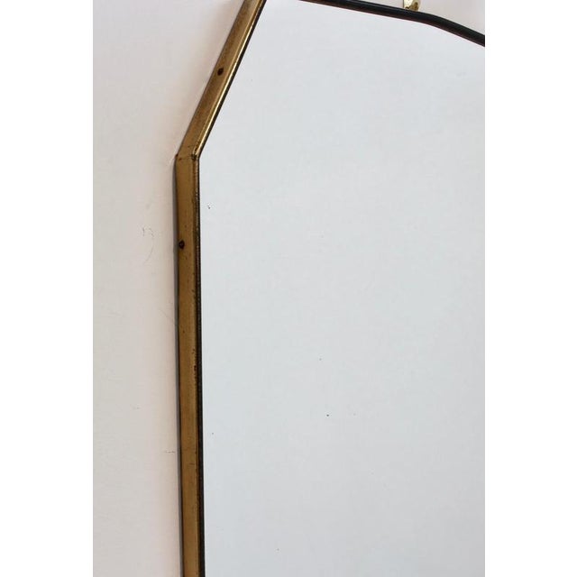 Vintage Italian Wall Mirror with Brass Frame, 1960s For Sale - Image 12 of 18
