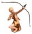 Italian Glazed Ceramic Diana Huntress Sculpture by Favaro and Cecchetto, 1950s For Sale