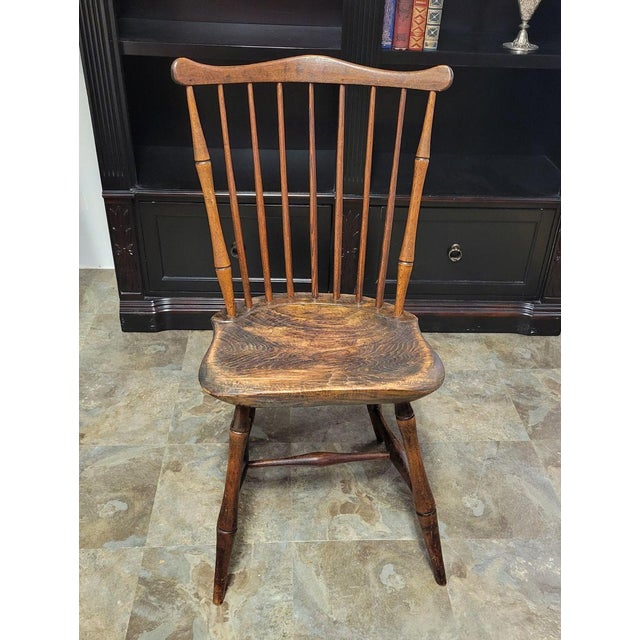 Antique Fan Back Pennsylvania Windsor Chair For Sale - Image 4 of 8