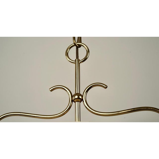 Austrian Pendant in Brass with Silk Shades by Rupert Nikoll, 1955 For Sale - Image 6 of 13