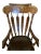 Wood 1960s Hand Made Nichols and Stone Solid Maple, Rocking Chair. High Back Floral Motif, Accented Throughout With Gold Tone Rings. For Sale - Image 7 of 12
