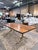 Contemporary Late 20th Century Tribeca Live Edge Walnut Dining Table With Brass Wishbone Base For Sale - Image 3 of 9
