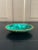 A stunning Russian style malachite bowl with brass trim Late 20th century Measures: 4.25"W x 3.13"D x 0.75"H. Very good...