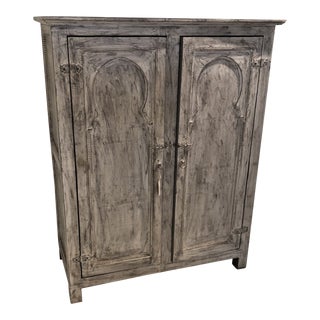 Moroccan Grey Armoire For Sale