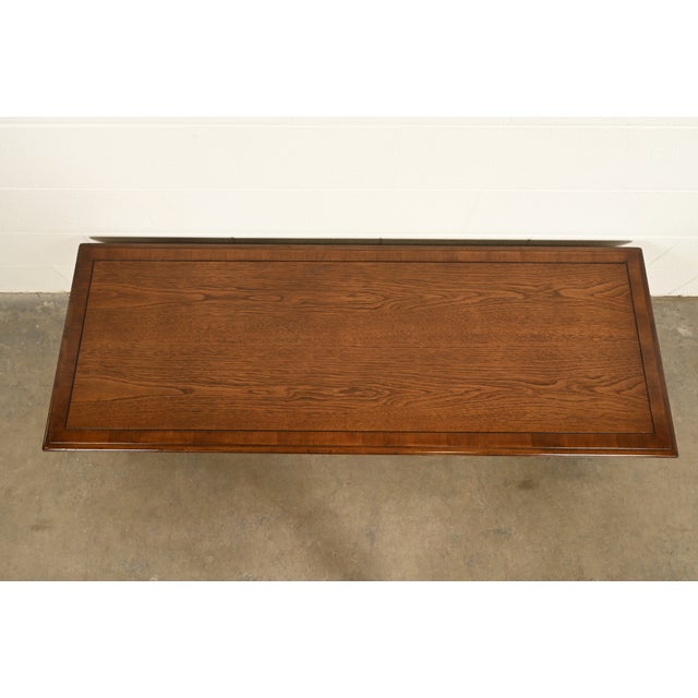 Brown Thomasville French Regency Louis XVI Carved Pecan Wood Coffee Table or Cocktail Table, Circa 1960s For Sale - Image 8 of 17