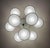 White Chandelier Mod. 2042-9 by Gino Sarfatti for Arteluce, Italy, 1960s This piece is attributed to the mentioned...