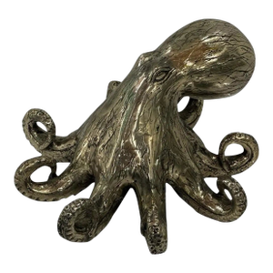 Cast Bronze Octopus Sculpture — Fluid Marine Form With Textural Patina
