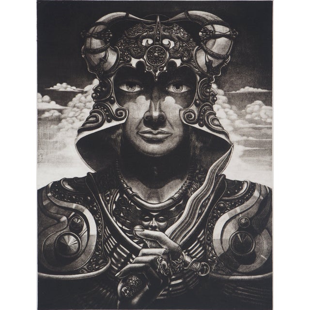Georges Rouly, The Guardian of the Sun, Original Etching For Sale