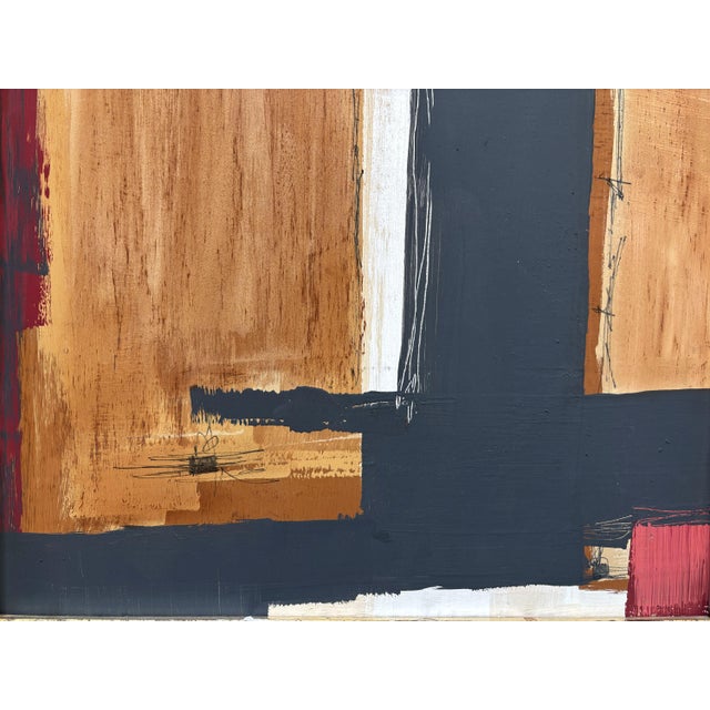 2020s “Romantic” Black Abstract Art in Antique Frame, Transitional Living Room Art by JTS For Sale - Image 5 of 12