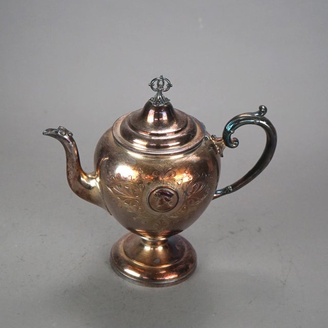 Late 19th Century Antique Figural Silver Plated Teapot, Circa 1890 For Sale - Image 5 of 7