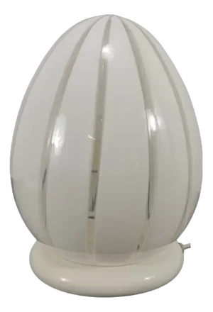 Small White Table Lamp in Murano Glass, 1960s