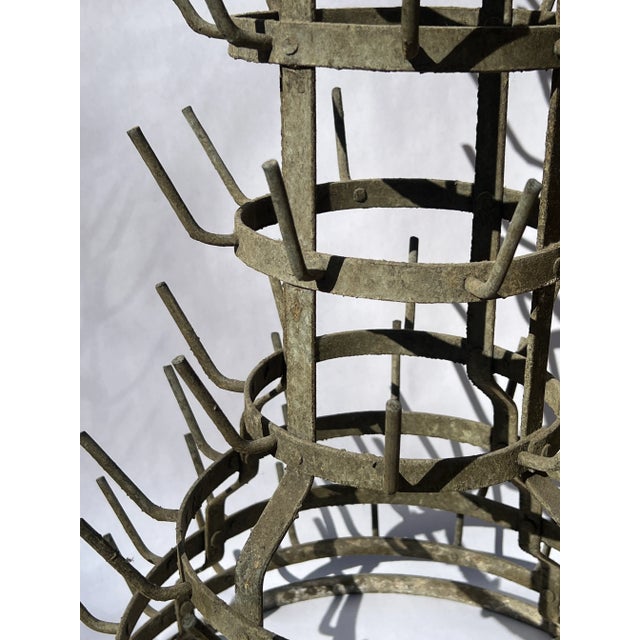 Antique French Zinc Wine Bottle Drying Rack Circa 1900 For Sale - Image 4 of 12