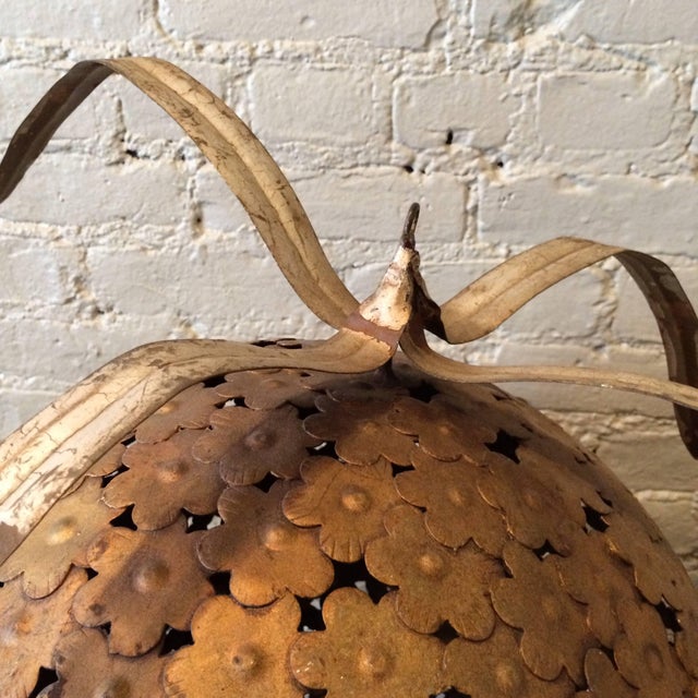 Set of 3, Mid 20th Century Gilt Metal Macy's Store Display Ball Ornaments For Sale In New York - Image 6 of 7