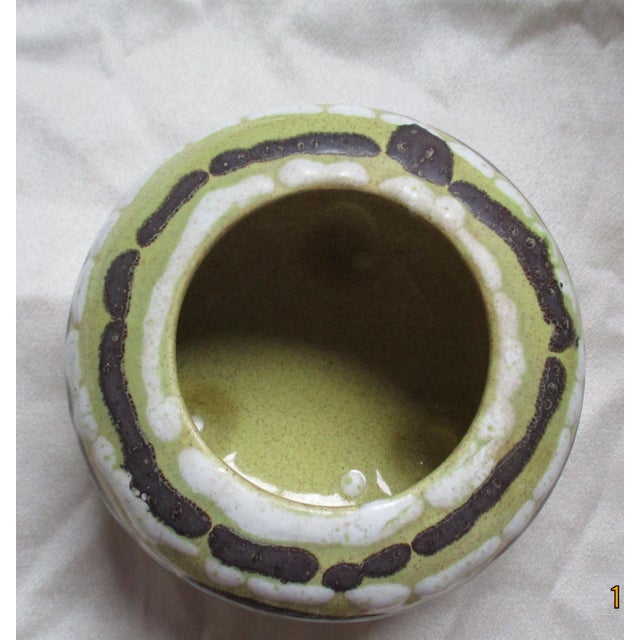 Ceramic Mid 20th Century Unique Rare Footed Ceramic Bowl Footed Vase Mid Century Modern. For Sale - Image 7 of 7