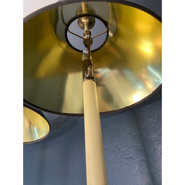 1970s Pair of Mid-Century Modern Italian Brass Buffet Lamps For Sale - Image 4 of 8