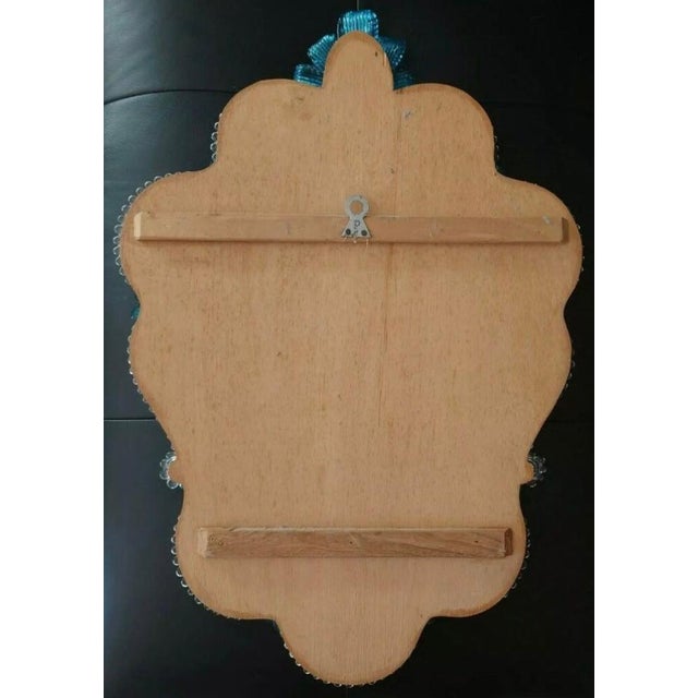 Vintage Glass Art Venetian Murano Classico Mirror, 1920s For Sale - Image 4 of 5