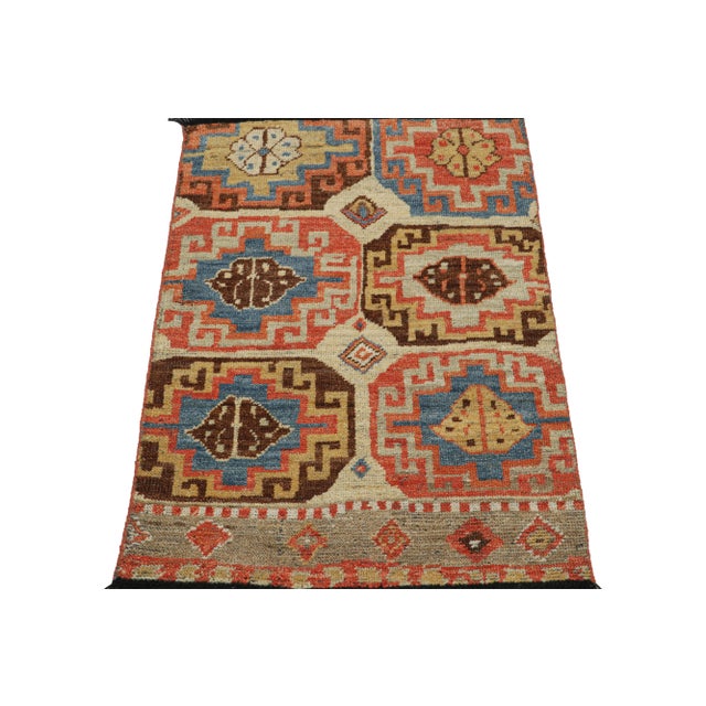 Tribal Rug & Kilim’s Tribal Style Rug With Primitivist Geometric Pattern and Medallions For Sale - Image 3 of 7