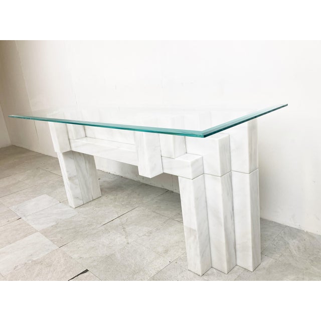 Marble Console Table, 1980s For Sale - Image 6 of 10