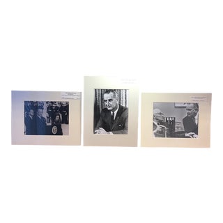 President Lyndon Johnson Handprinted Photographs - Set of 3 For Sale