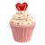 Vintage Nantucket Home Pink Cupcake Cookie Jar With Heart Lid For Sale