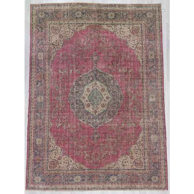 Vintage Turkish Oushak Rug - 8′10″ × 12′3″ For Sale In Los Angeles - Image 6 of 6