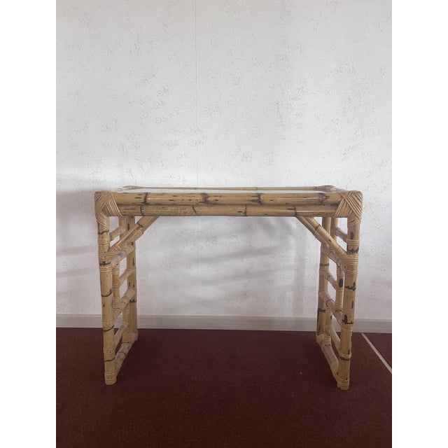 Brown Rush Console Table from Vivai del Sud, 1970s For Sale - Image 8 of 8