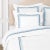 Contemporary Celerie Kemble + Hamburg House Blue Scallop King Duvet Set - 3 Pieces For Sale - Image 3 of 3