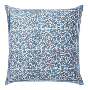 Anna-Nargis Blue & Orange Reversible Euro Sham