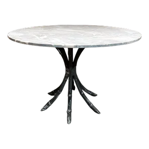 1950s Marble Dining Table Faux Bamboo Mexico