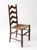 Wood Vintage French Provincial Rush Seat Ladderback Chair For Sale - Image 7 of 14