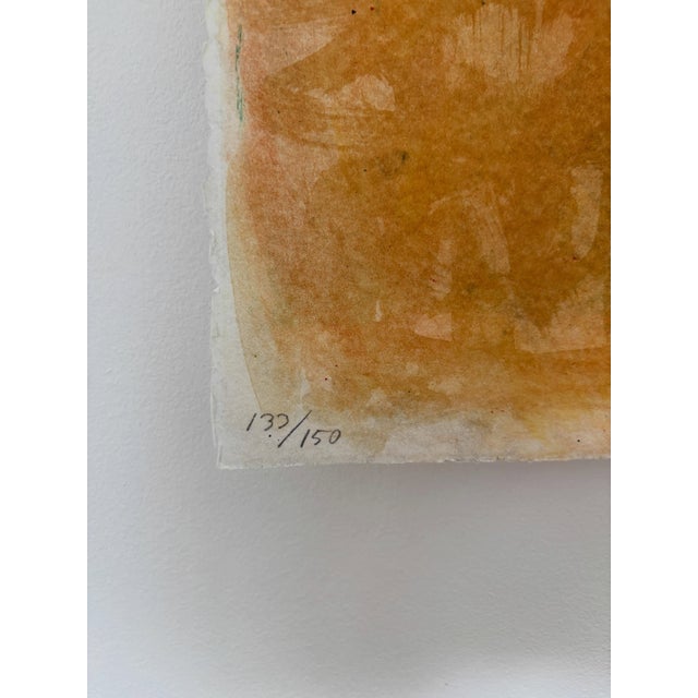 Colour lithograph entitled “Afrika” by Inge Reusch, dated 1999. Printed on thick paper in warm colours. Signed in pencil...
