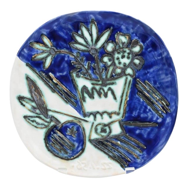 Pablo Picasso Ceramic Plate "Bouquet À La Pomme" For Sale