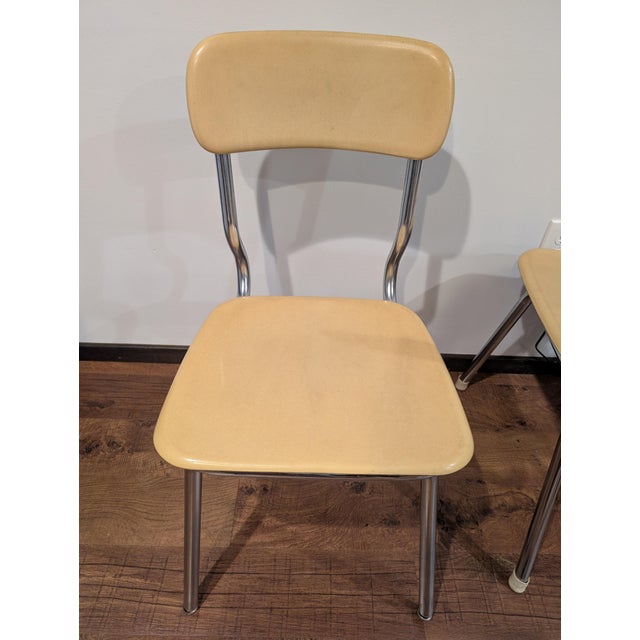 Heywood-Wakefield Vintage Heywood-Wakefield Heywoodite Chairs Set of 4 MCM Chrome School Dining For Sale - Image 4 of 12