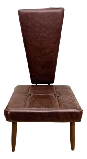 Vintage MCM Pearl Wick – Brown Faux Leather Valet Dressing Chair