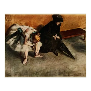 1950s After Edgar Degas "Waiting", First Edition Full-Color Vintage Print